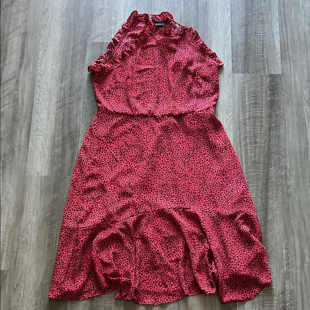 Who What Wear Pink Animal Print Blouse